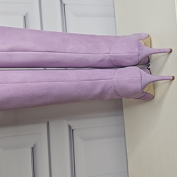 NIB. L'AGENCE Lena Knee High Boot in Lavender Suede - Picture 9 of 15